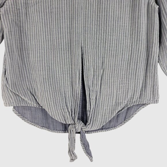 Madewell Striped Button-Up Shirt Top Collared Womens M - Picture 3 of 9
